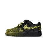 [Custom Graffiti Hand-Painted Floral Pattern Black Tiffany] Air Force 1 Skateboarding Shoes Unisex - Image 5