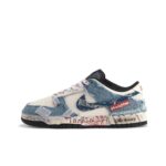 [Custom Patched Rebel] Dunk Low Skateboard Shoes Unisex Denim Style - Image 2