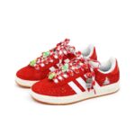 [Custom Velvet Crimson] Grand Court Base 00s Low Top Skate Shoes Unisex Christmas Collection - Image 2