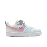 [Custom Unlimited Fun/Pink and Blue] Court Borough Skateboard Shoes For Children Unisex - Image 3