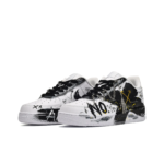 [Customized Ink Wash&Hand-drawn Patterns] Air Force 1 Low-top Shoes Unisex Black and white - Image 2