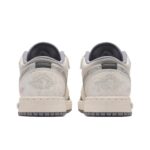 [Custom Flower of Fortitude] Air Jordan Low - Top Skateboarding Shoes Unisex White/Gray - Image 4