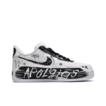[Customized Ink Wash&Hand-drawn Patterns] Air Force 1 Low-top Shoes Unisex Black and white - Image 3