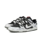 [Custom Dark Poker] Dunk Skateboarding Shoes Unisex Black/Gray/Silver - Image 3