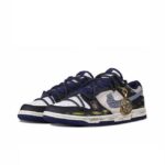[Custom Eye of Horus] Dunk Low Skateboard Shoes Unisex Blue - Image 2