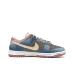[Custom Auspicious Dragon Cloud Pattern] Dunk Skateboarding Shoes Unisex Low-top Blue/Pink - Image 5