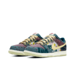 [Custom Lemon Yellow, Small Cashew Flower] Sailcloth Dunk Skateboarding Shoes Unisex - Image 2
