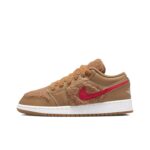 [Custom Gingerbread Man] Jordan Air Jordan 1 Low Top Unisex Skateboarding Shoes Brown - Image 9