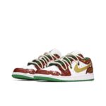 [Custom Christmas Snow Night] Air Jordan 1 Skateboarding Shoes Unisex Low-top - Image 3
