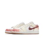 [Custom Gradient Polka Dots] Jordan Air Jordan 1 Low Top Unisex Skateboarding Shoes - Image 3