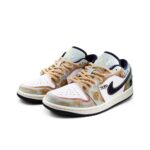 [Custom Doomsday Battleground] Air Jordan Low - Top Skateboarding Shoes Unisex Faded Color Denim Style - Image 3