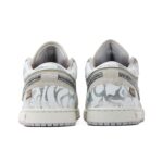[Custom Soaring Serpent] Air Jordan Low - Top Skateboarding Shoes Unisex Gray/Silver - Image 4