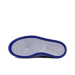 [Custom White Noise, Blue Notes ] Air Jordan 1 High - Top Skateboarding Shoes Unisex White/Blue - Image 5