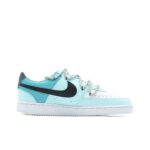 [Custom Pixelated Time] Court Vision 1 Skateboarding Shoes Unisex Cyan - Image 3