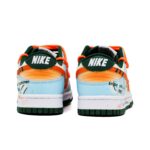 [Custom Hawaiian Sunshine] Dunk Low Skateboard Shoes Unisex Orange/Blue - Image 5