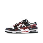 [Custom Night of Terror] Dunk Skateboarding Shoes Unisex Low-top Black/Red - Image 2