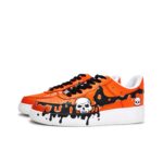 [Customized Hand-painted Graveyard Shadows] Air Force 1 Low-top Shoes Unisex Halloween Series Orange - Image 2