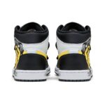[Custom Black and White Graffiti Smiley Face] Air Jordan 1 High Top Unisex Skateboarding Shoes - Image 4