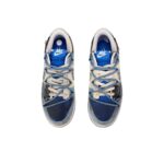 [Custom Doomsday Warning/Skull/Distressed Style] Dunk Low Skateboard Shoes Unisex Blue/Gray - Image 6