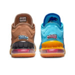 [Custom Wile E. vs Roadrunner] Lebron 18 Low EP Basketball Shoes Unisex Spilt Color - Image 5