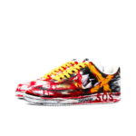 [Custom Drippy Sense] Court Vision 1 Skateboard Shoes Unisex Red/Black/Yellow - Image 3