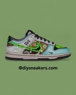 [Custom Rick&Morty Green]Dunk Low Unisex Street Graffiti Skateboarding Shoes - Image 3