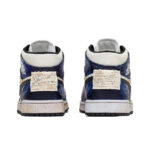 [Custom LA] Air Jordan 1 High Top Unisex Skateboarding Shoes White/Purple - Image 4
