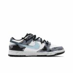 [Custom Blue Star Field] Dunk Hand Painted Graffiti Ink Splash Craft Skateboarding Shoes Unisex - Image 3