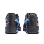 [Custom Bear Black Graffiti] Air Force 1 Skateboarding Shoes Unisex Low-top Blue - Image 5