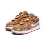 [Custom Gingerbread Man] Jordan Air Jordan 1 Low Top Unisex Skateboarding Shoes Brown - Image 7