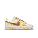 [Custom Butter Bear] Court Borough Skateboard Shoes For Children Unisex Yellow - Image 3