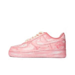 [Custom Blue And Pink Stucco Cashew Nut Flower] Air Force 1 Skateboarding Shoes Unisex - Image 5