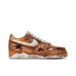 [Customized Damaged Space] Air Force 1 Low-top Shoes Unisex Black/Orange - Image 4