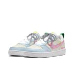 [Custom Unlimited Fun/Pink and Blue] Court Borough Skateboard Shoes For Children Unisex - Image 2