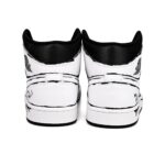 [Custom Line Joker] Jordan Air Jordan 1 High Top Unisex Skateboarding Shoes White/Black - Image 5