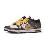[Custom Warning] Dunk Skateboarding Shoes Unisex Distressed Style Brown - Image 2
