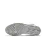 [Custom Shadow of the Night] Air Jordan 1 High Top Unisex Skateboarding Shoes Gray/Pink - Image 6