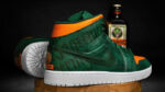 [Custom Jägermeister] Jordan Air Jordan 1 Mid Unisex Skateboarding Shoes Green - Image 4