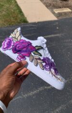 [Custom Flower Embroidery] Air Force 1 Skateboarding Shoes Unisex Low-top Multicolor - Image 3