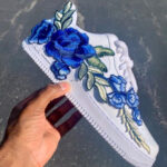[Custom Flower Embroidery] Air Force 1 Skateboarding Shoes Unisex Low-top Multicolor