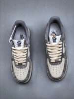 [Custom Grey Distressed Style] Air Force 1 Skateboarding Shoes Unisex Low-top - Image 6