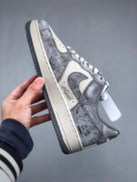 [Custom Grey Distressed Style] Air Force 1 Skateboarding Shoes Unisex Low-top - Image 7