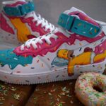 [Customized The Simpsons] Air force 1 mid Shoes Unisex Hand Painted