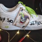 [Customized It Horror Joker Bat] Air Force 1 Shoes Unisex Hand Painted - Image 3