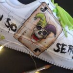 [Customized It Horror Joker Bat] Air Force 1 Shoes Unisex Hand Painted - Image 6