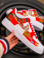 [Custom Racing Cars McQueen, Hand Painted] Air Force 1 Skateboarding Shoes Unisex - Image 4