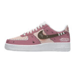 [Custom Hand-drawn LABU ]Unisex Air Force 1 Low Pink/Gray/Khaki/Brown - Image 3