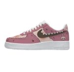 [Custom Hand-drawn LABU ]Unisex Air Force 1 Low Pink/Gray/Khaki/Brown - Image 4