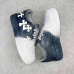 [Custom Reflective Cross] Air Force 1 Skateboarding Shoes Unisex Gray - Image 3