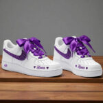 [Customized Name & Ribbon Lace] Air Force 1 Low-top Shoes Unisex Hand-Painted Sneakers - Image 3